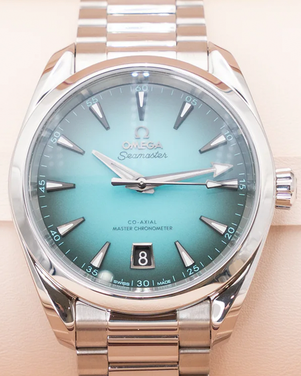 2025 Omega Seamaster Aqua Terra 150M "Shades" 38MM Turquoise Dial Steel Bracelet (220.10.38.20.03.005)