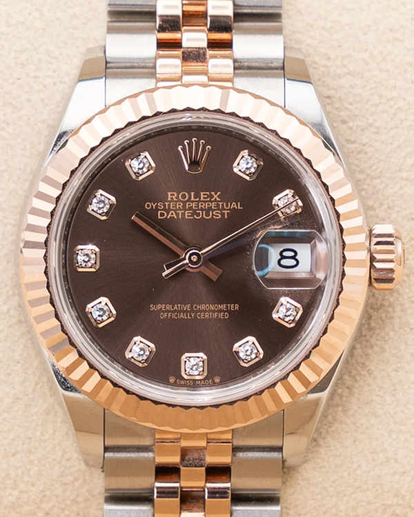 2024 Rolex Lady-Datejust 28MM Chocolate Dial Two-Tone Jubilee Bracelet (279171)