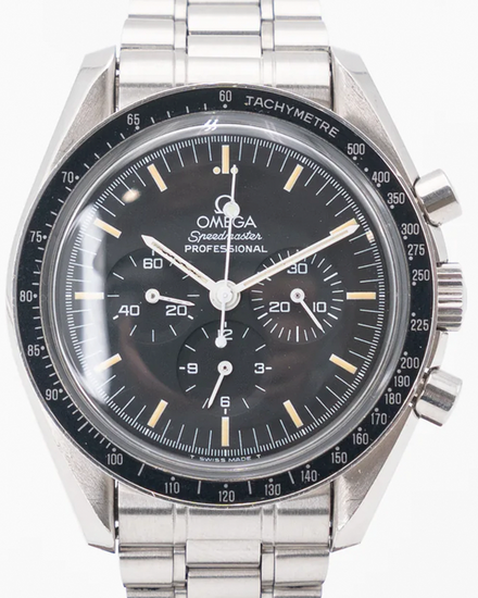 Omega Speedmaster Professional Moonwatch 42MM Black Dial Steel Bracelet (145.022)