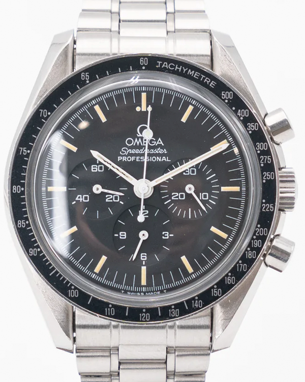 Omega Speedmaster Professional Moonwatch 42MM Black Dial Steel Bracelet (145.022)