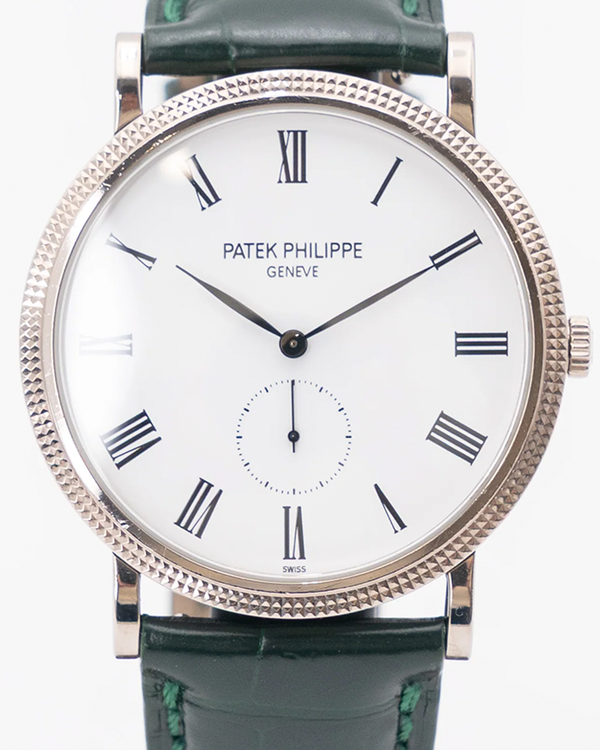 2013 Patek Philippe Calatrava 36MM White Dial Leather Strap (5119G)