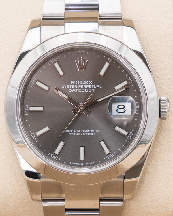 2019 Rolex Datejust 41MM Slate Dial Oyster Bracelet (126300)