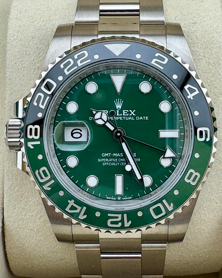 2025 Rolex GMT-Master II "Sprite" 40MM Green Dial White Gold Oyster Bracelet (126729VTNR)