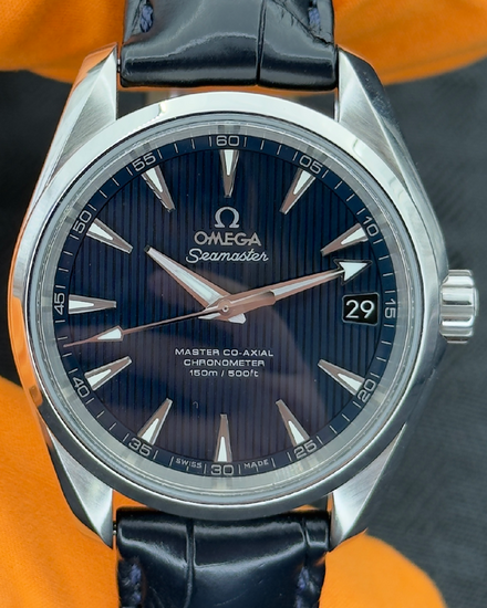2022 Omega Seamaster Aqua Terra 150M 38.5MM Blue Dial Leather Strap (231.13.39.21.03.001)