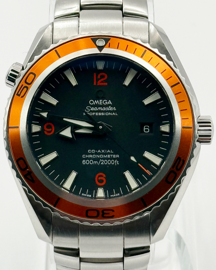 2007 Omega Seamaster Planet Ocean 600M 45.5MM Black Dial Steel Bracelet (2208.50.00)