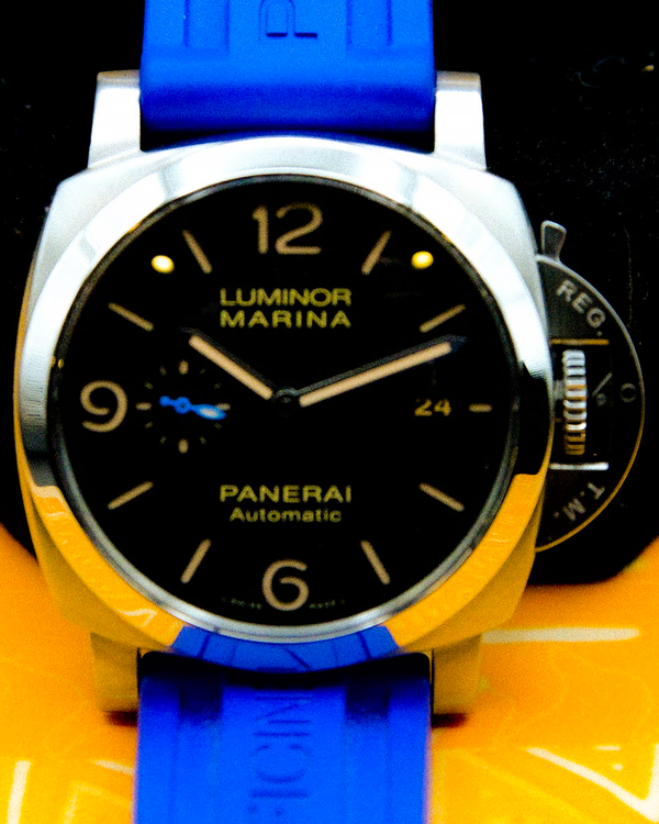 2018 Panerai Luminor Marina 1950 3 Days 44MM Black Dial Rubber Strap (PAM01312)