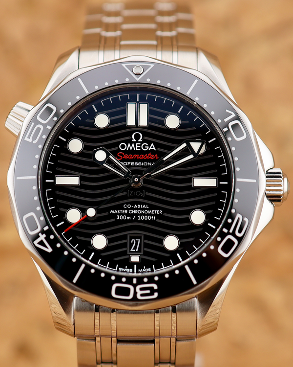 No Reserve - 2020 Omega Seamaster Diver 300M 42MM Black Dial Steel Bracelet (210.30.42.20.01.001)