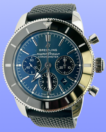 2023 Breitling Superocean Heritage Chronograph 44MM Blue Dial Rubber Strap (AB0162)