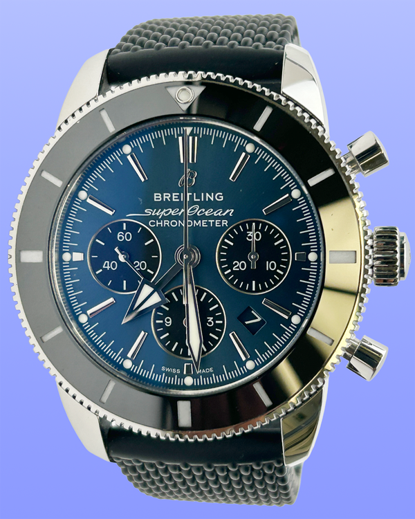 2023 Breitling Superocean Heritage Chronograph 44MM Blue Dial Rubber Strap (AB0162)