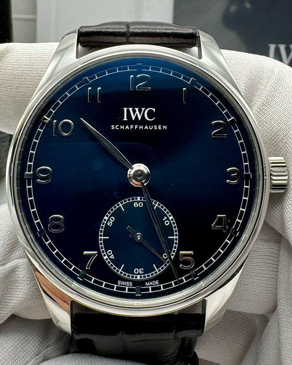2023 IWC Schaffhausen Portugieser 40MM Blue Dial Leather Strap (IW358305)