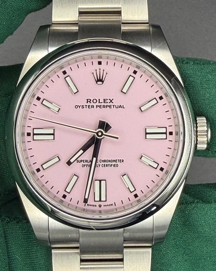 2025 Rolex Oyster Perpetual 41MM Pink Dial Oyster Bracelet (134300)