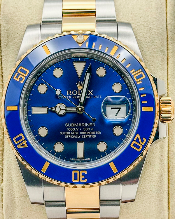 2015 Rolex Submariner Date "Bluesy" 40MM Blue Dial Two-Tone Oyster Bracelet (116613LB)