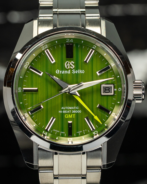 2023 Grand Seiko Heritage Collection  GMT "Bamboo" 40MM Green Dial Steel Bracelet (SBGJ259G)