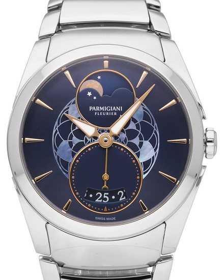 2025 Parmigiani Fleurier Tonda Metropolitaine Selene 33MM Blue Dial Steel Bracelet (PFC283-0002500-B00002)