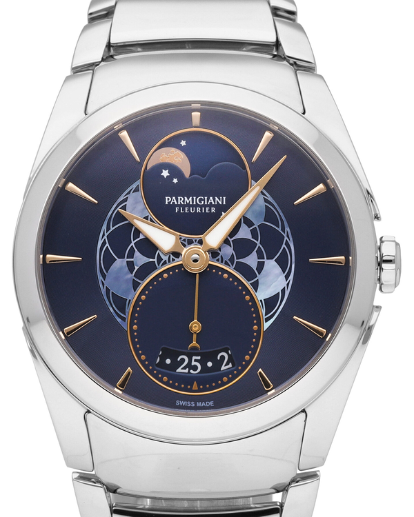 2025 Parmigiani Fleurier Tonda Metropolitaine Selene 33MM Blue Dial Steel Bracelet (PFC283-0002500-B00002)
