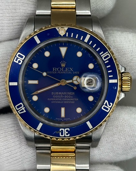 2001 Rolex Submariner "Bluesy" 40MM Blue Dial Two-Tone Oyster Bracelet (16613)