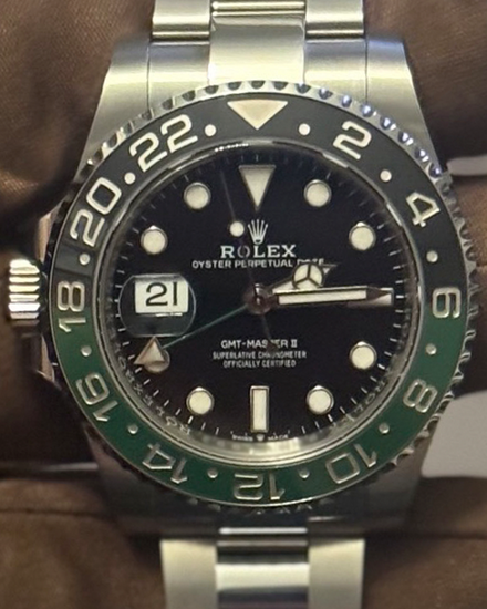 2025 Rolex GMT-Master II "Sprite" 40MM Black Dial Oyster Bracelet (126720VTNR)
