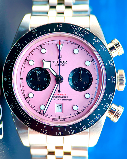 2024 Tudor Black Bay Chrono "Flamingo" 41MM "Miami" Pink Dial Steel Bracelet (79360N)
