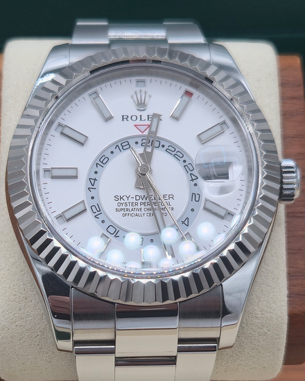 2021 Rolex Sky-Dweller 42MM White Dial Oyster Bracelet (326934)
