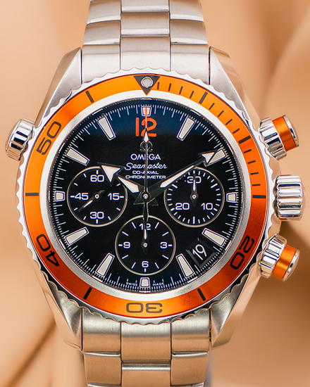 Omega Seamaster Planet Ocean 600M Chronograph 37.5MM Black Dial Steel Bracelet (222.30.38.50.01.002)
