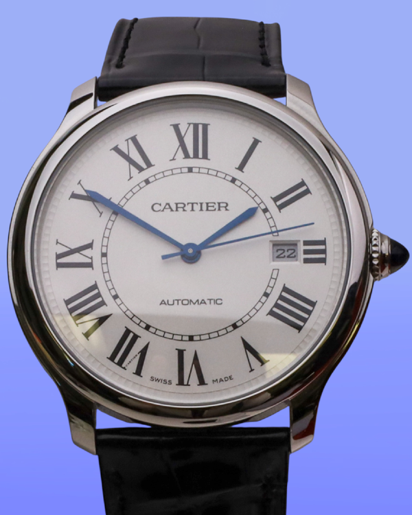 No Reserve - 2024 Cartier Ronde Croisière de Cartier 40MM Silver Dial Leather Strap (WSRN0032)
