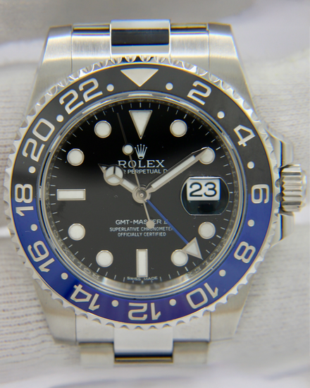 2015 Rolex GMT-Master II "Batman" 40MM Black Dial Oyster Bracelet (116710BLNR)