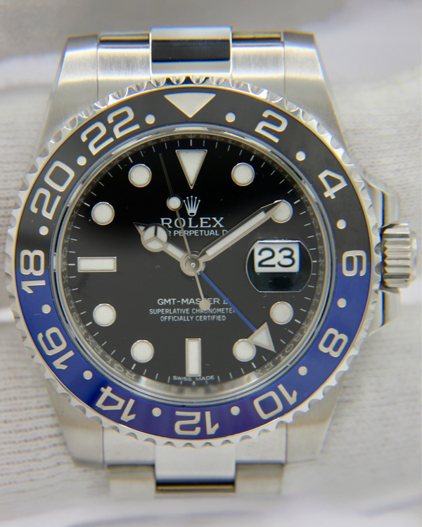 2015 Rolex GMT-Master II "Batman" 40MM Black Dial Oyster Bracelet (116710BLNR)