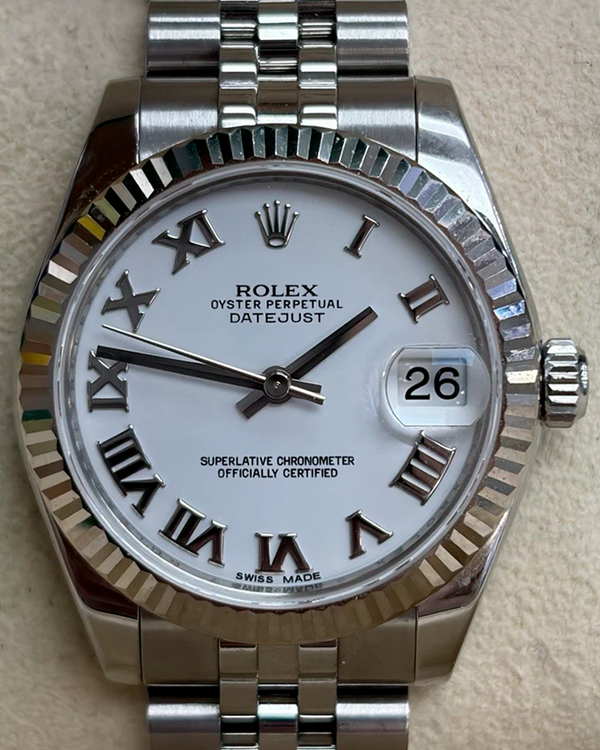 2014 Rolex Datejust 31MM White Dial Jubilee Bracelet (178274)