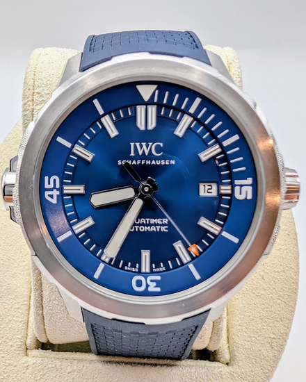 2022 IWC Schaffhausen Aquatimer 42MM Blue Dial Rubber Strap (IW328801)