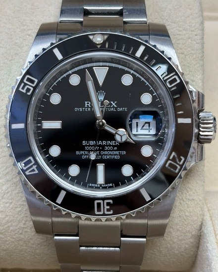 2016 Rolex Submariner Date 40MM Black Dial Oyster Bracelet (116610LN)