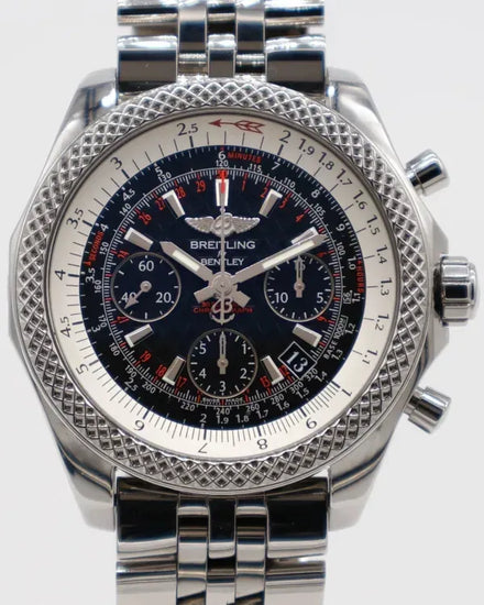 Breitling Bentley B06 44MM Black Dial Steel Bracelet (AB0612)