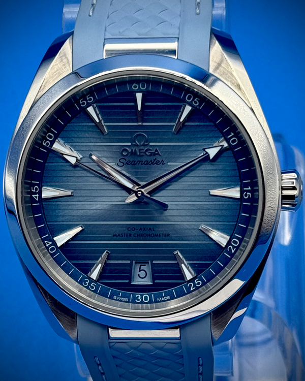 2025 Omega Seamaster Aqua Terra "Summer Blue" 41MM Blue Dial Rubber Strap (220.12.41.21.03.008)