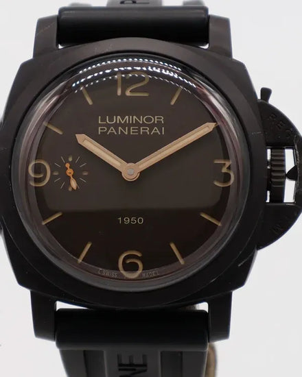 Panerai Luminor 1950 3 Days Composite 47MM Brown Dial Rubber Strap (PAM00375)