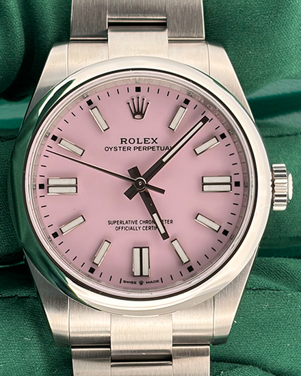 2025 Rolex Oyster Perpetual 41MM Pink Dial Oyster Bracelet (134300)