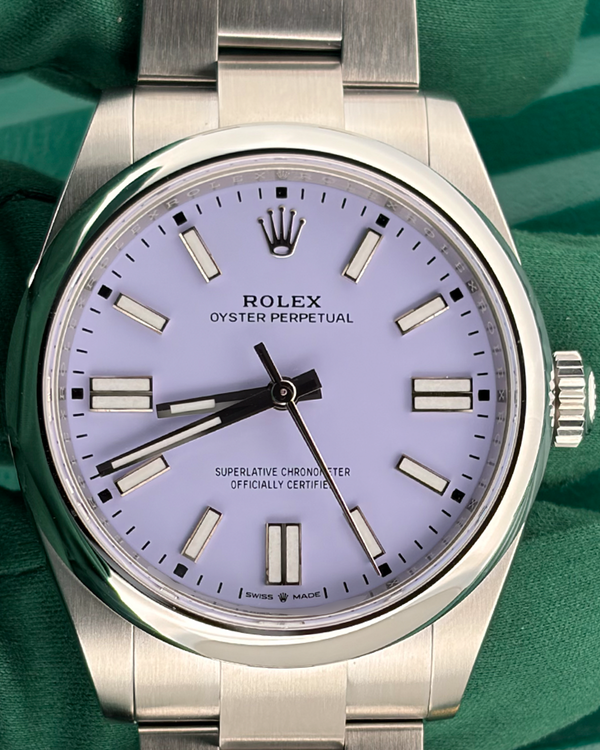 2025 Rolex Oyster Perpetual 41MM Lavender Dial Oyster Bracelet (134300)
