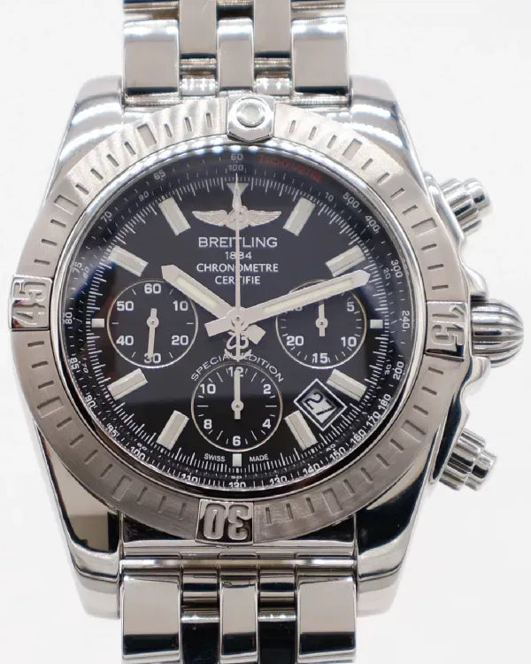 2019 Breitling Chronomat Special 44MM Black Dial Steel Bracelet (AB011511/BF70)