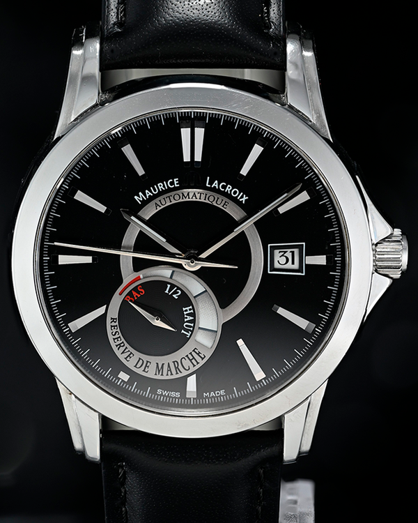 Maurice Lacroix Pontos 40MM Black Dial Aftermarket Leather Strap (PT6088)