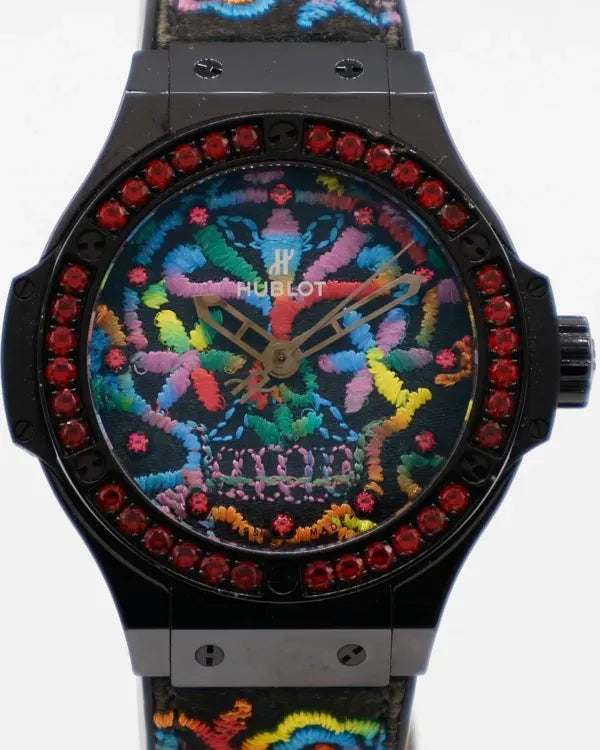 2016 Hublot Big Bang Broderie Sugar Skull L.E. 41MM Multicolored Dial Textile Strap (343.CS.6599.NR.1213)