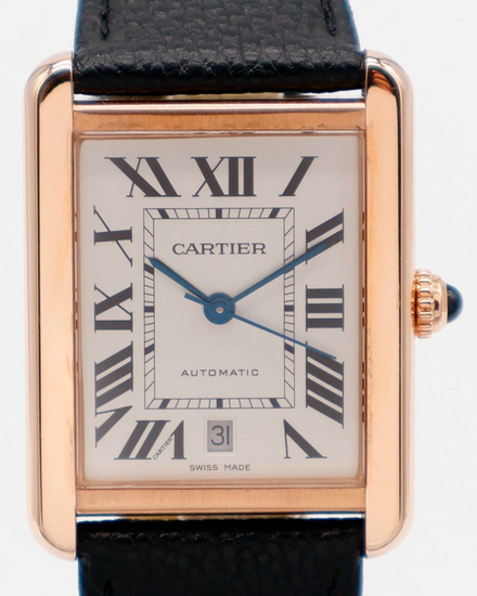 2017 Cartier Tank Solo XL 31MM Silver Dial Leather Strap (W5200026)