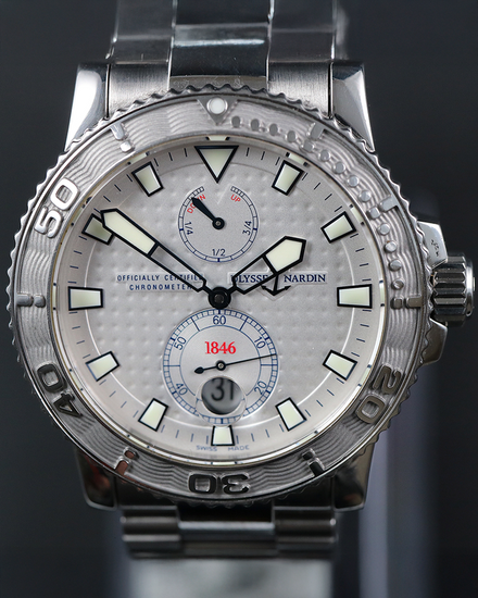 Ulysse Nardin Marine Diver 42.7MM Silver Dial Steel Bracelet (263-33)