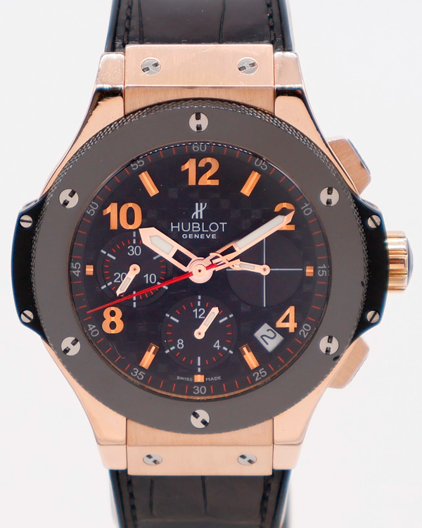Hublot Big Bang 41MM Carbon Fiber Dial Leather Strap (341.PB.131.RX)