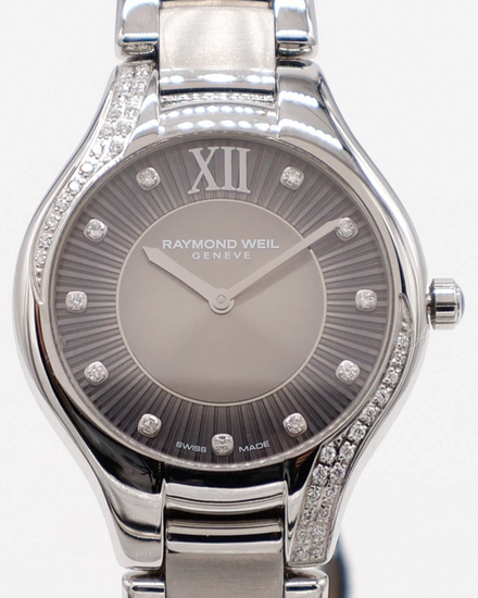 2025 Raymond Weil Noemia 32MM Quartz Grey Dial Steel Bracelet (5132-S1S-60181)