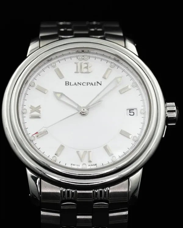 Blancpain Leman 38MM White Dial Steel Bracelet (2102-1127-11)