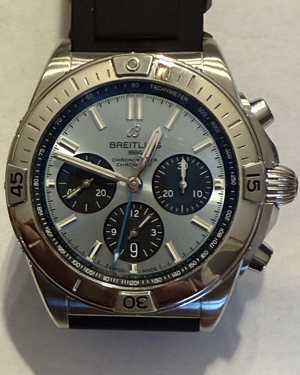 2021 Breitling Chronomat B01 42MM Blue Dial Rubber Strap (PB0134101C1S1)