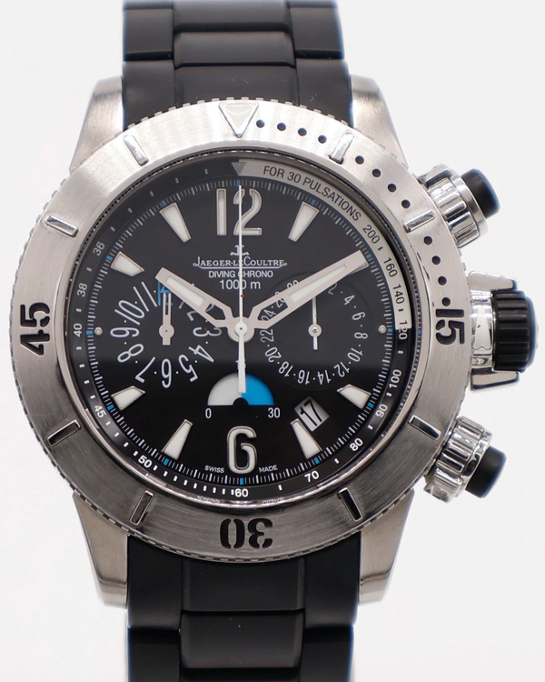 Jaeger-LeCoultre Master Compressor Diving Chronograph 44MM Black Dial Rubber Strap (Q186T770)
