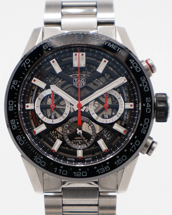 Tag Heuer Carrera 45MM Skeleton Dial Steel Bracelet (CBG2A10.BA0654)