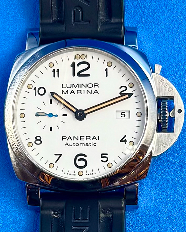 2019 Panerai Luminor Marina 1950 3 Days 44MM White Dial Rubber Strap (PAM01499)