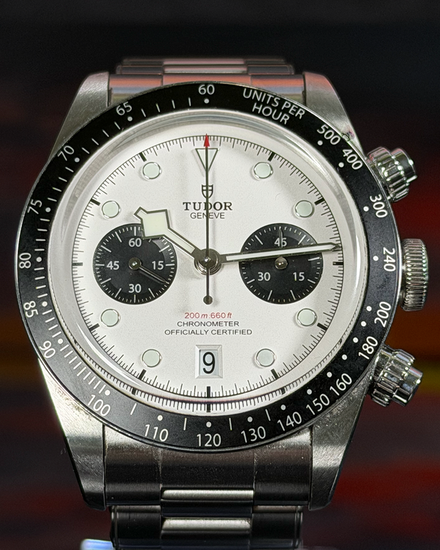 No Reserve - 2021 Tudor Black Bay Chrono "Panda" 41MM White Dial Steel Bracelet (79360N)