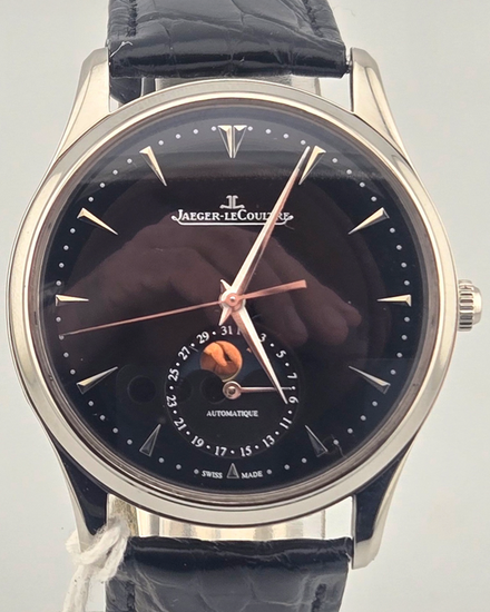 2019 Jaeger-LeCoultre Master Ultra Thin Moon 39MM Black Dial Leather Strap (Q1368470)