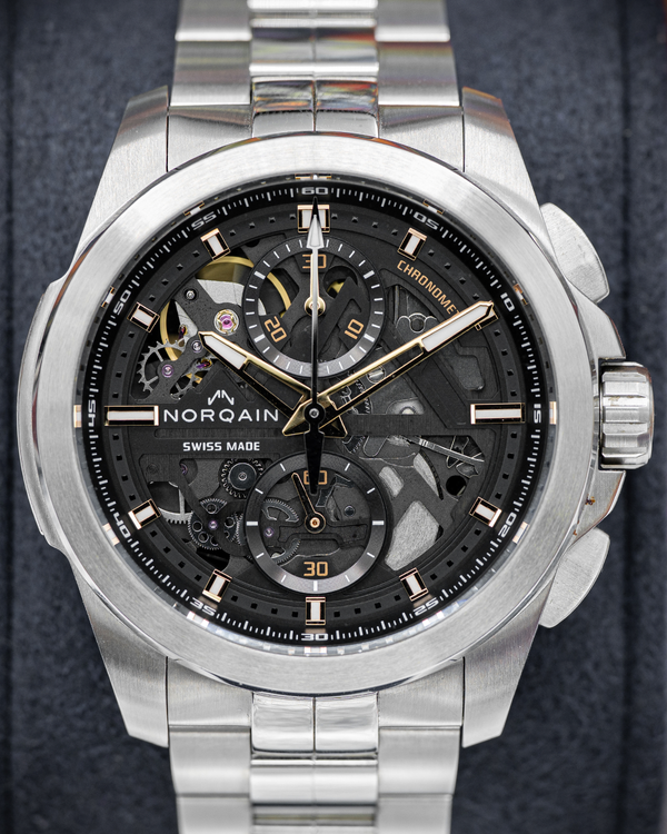 2024 Norqain Independence 42MM Skeleton Dial Steel Bracelet (N320040S01B01)
